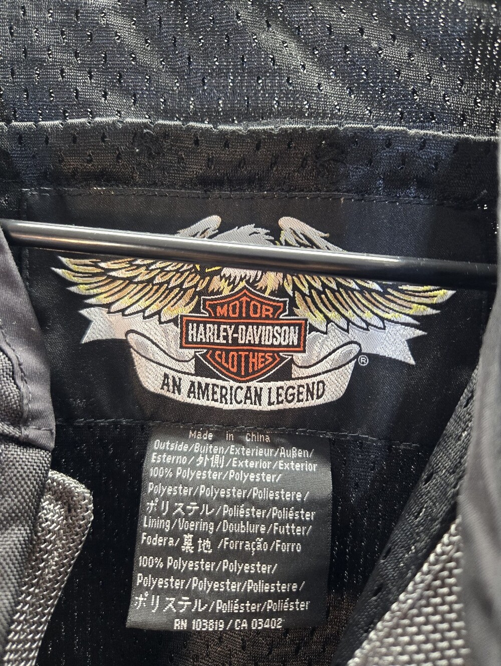 Harley Davidson Men's Large Nylon Riding Jacket Racing Mesh - Picture 3 of 8
